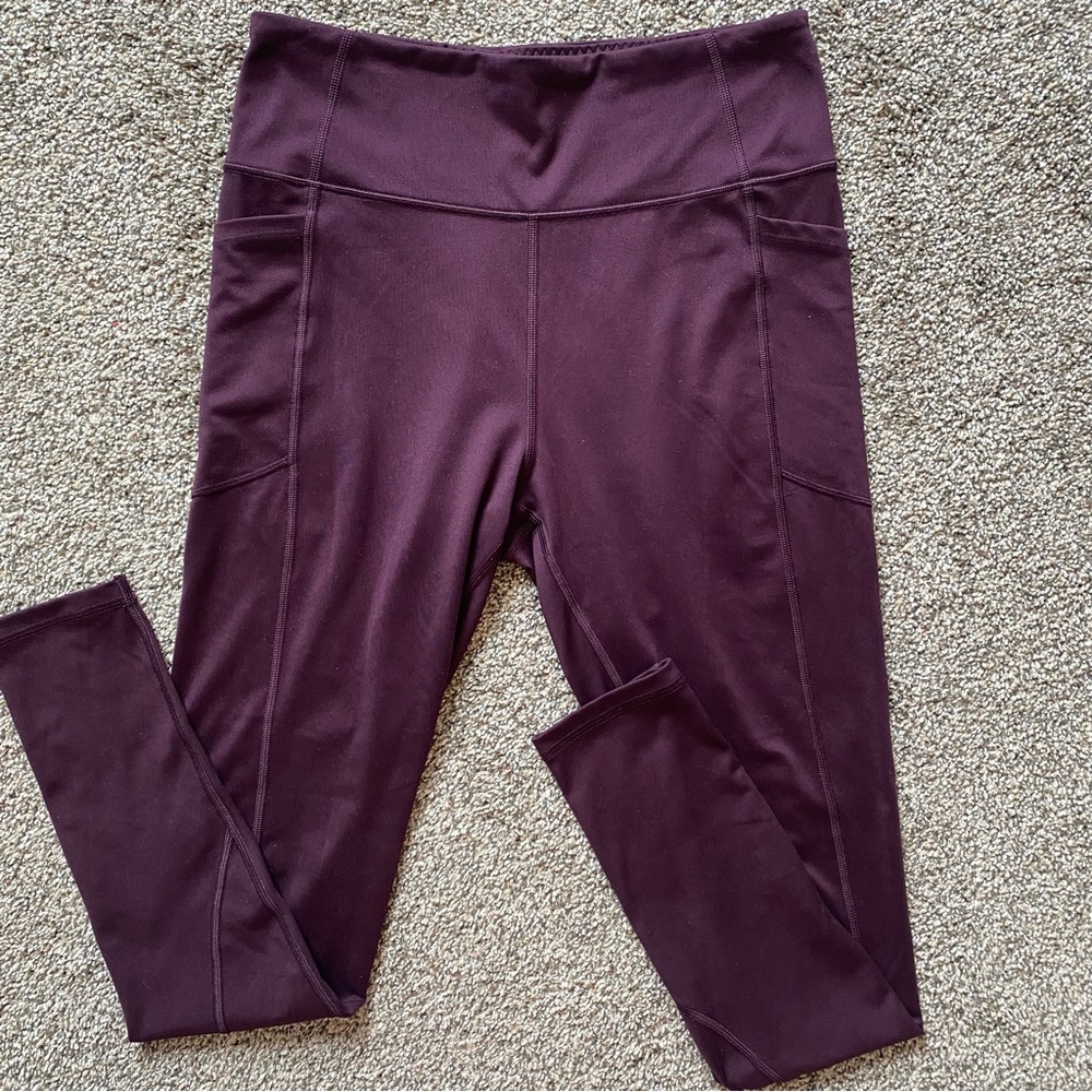 Victoria’s Secret Sport Legging Purple High Waisted Size Medium 27” waist